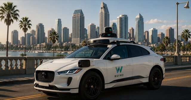 Fleet of autonomous robotaxis operating across a U.S. city with depot and charging infrastructure.