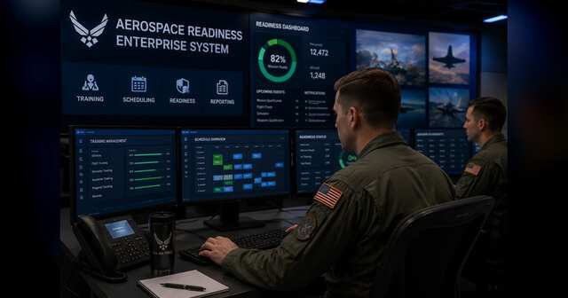 Military aircrew operations center consolidating training, scheduling and readiness workflows into one system.