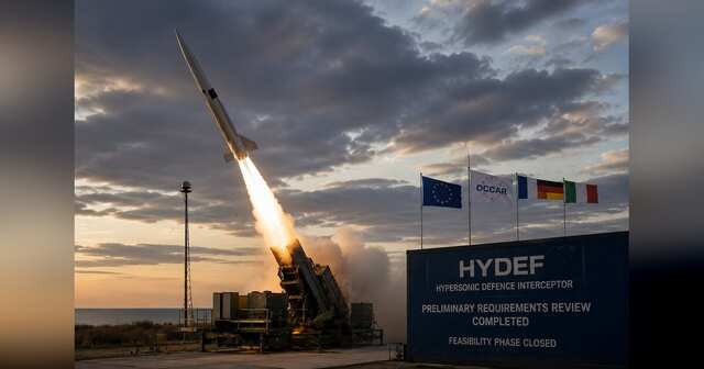 Conceptual European hypersonic-defense interceptor in a systems-engineering test environment.