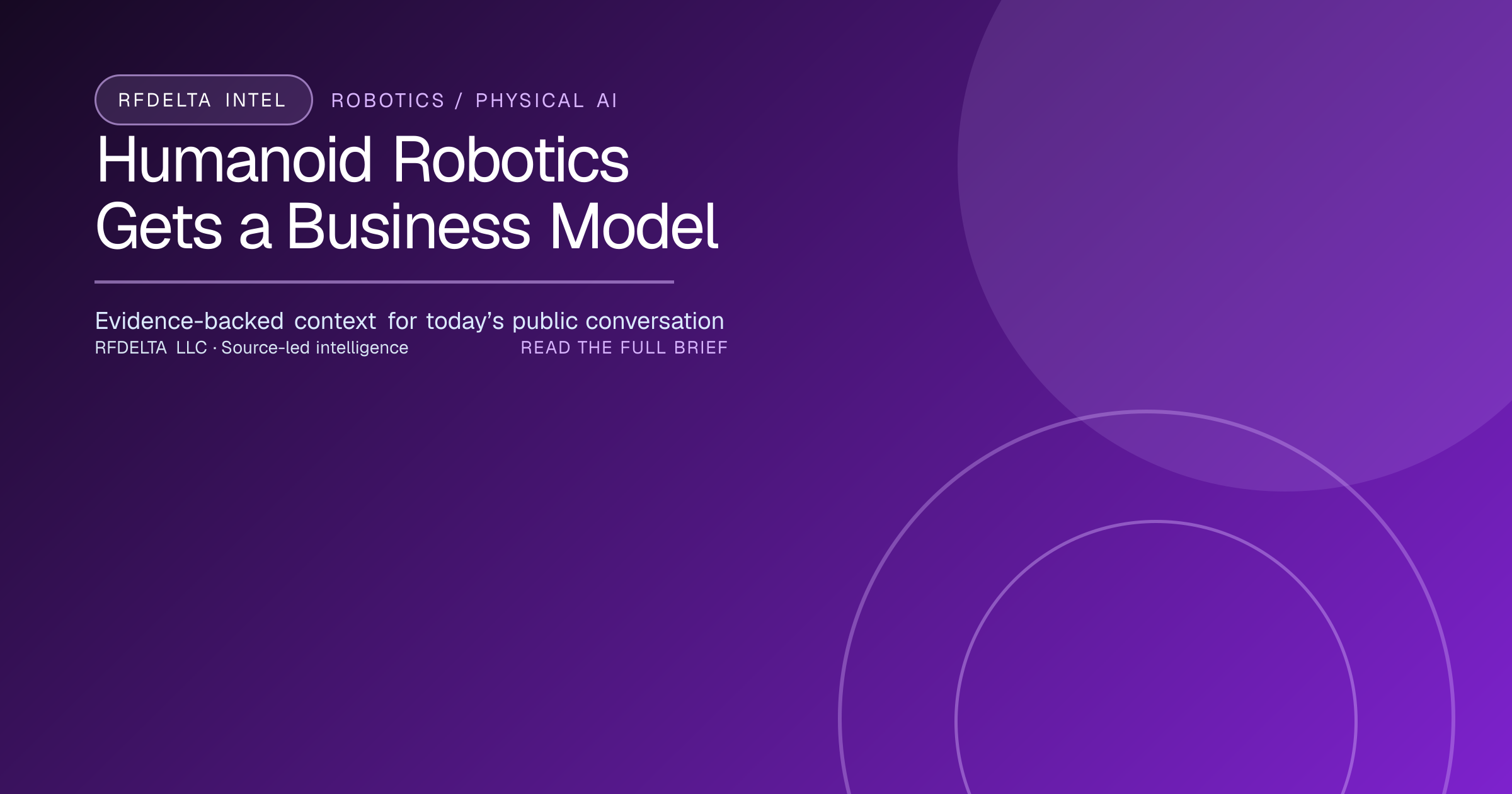Humanoid robots moving through a high-volume manufacturing and service operation.
